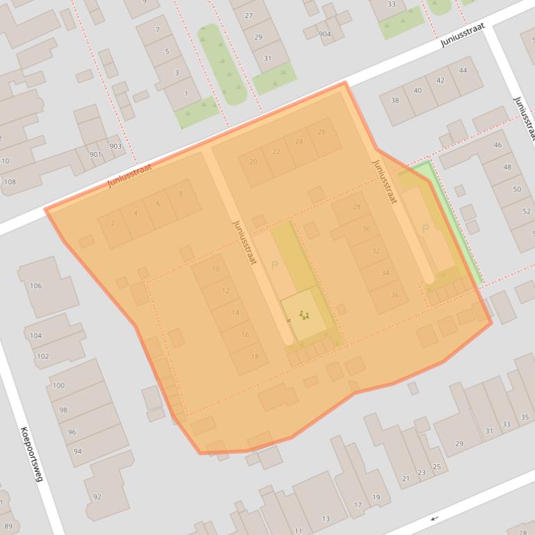 Kaart van postcodegebied 1624XD.