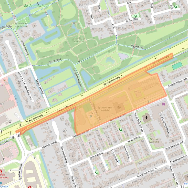 Kaart van postcodegebied 1624XG.