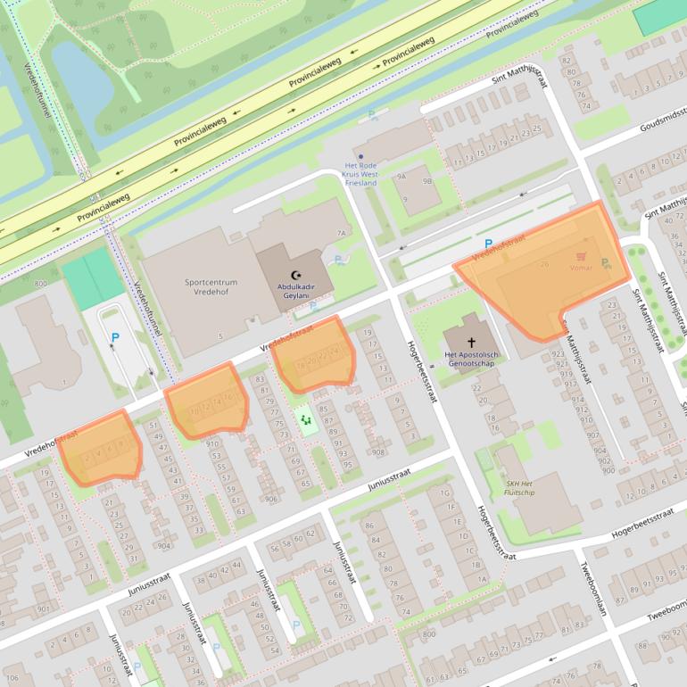 Kaart van postcodegebied 1624XH.