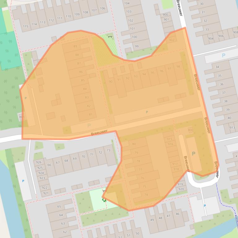 Kaart van postcodegebied 1625AE.