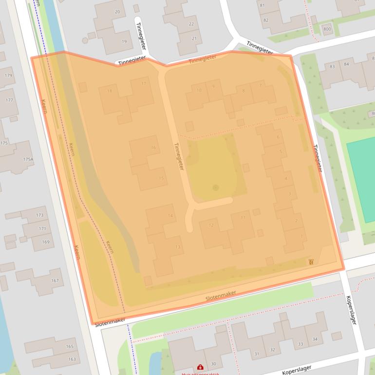 Kaart van postcodegebied 1625AN.
