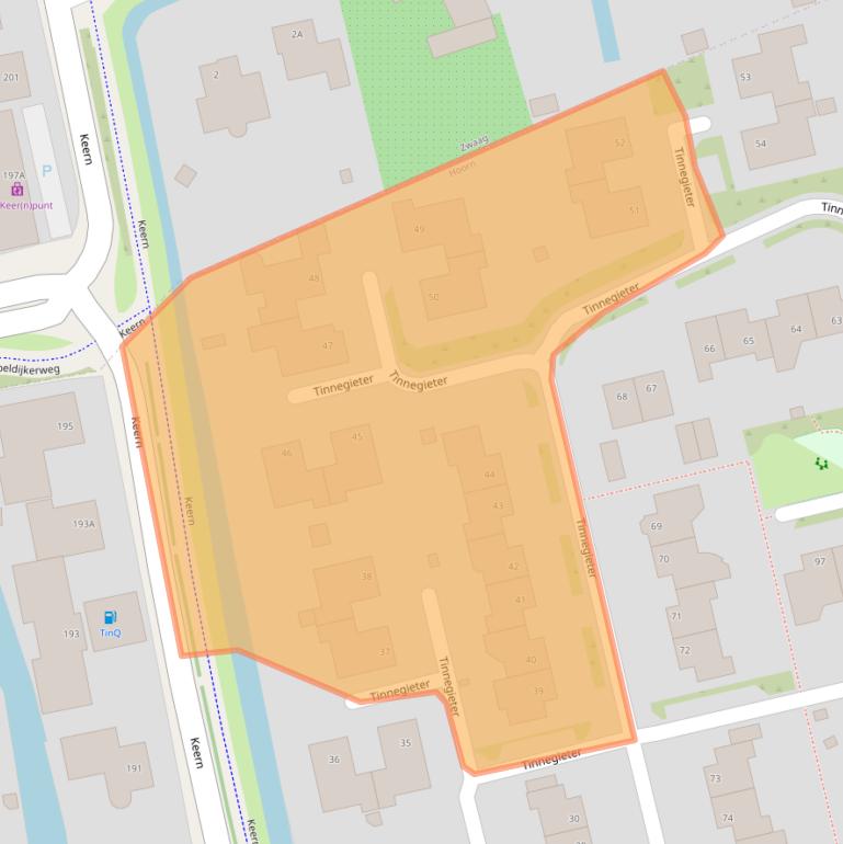 Kaart van postcodegebied 1625AR.