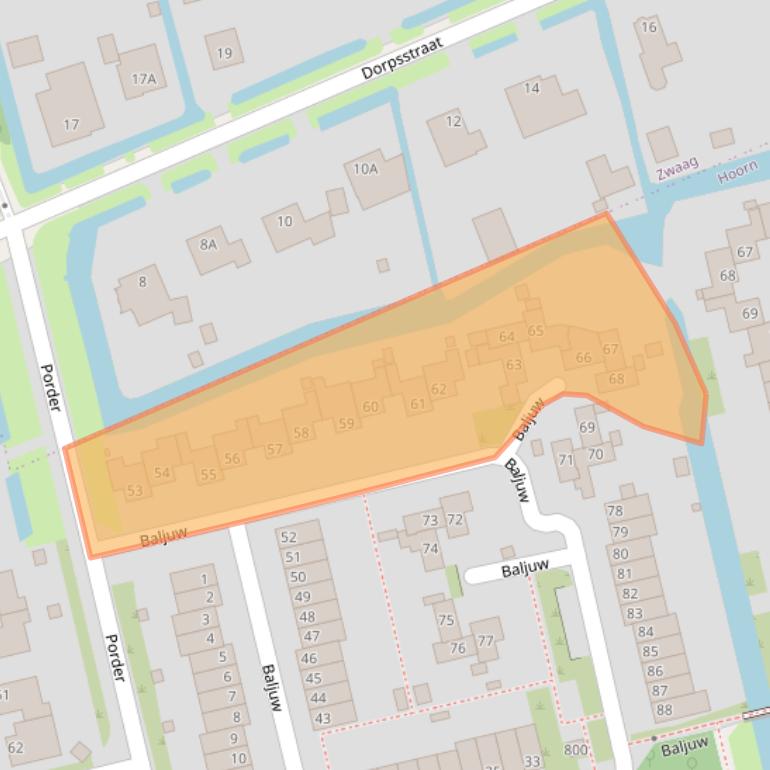 Kaart van postcodegebied 1625BD.