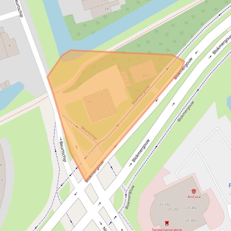 Kaart van postcodegebied 1625BW.