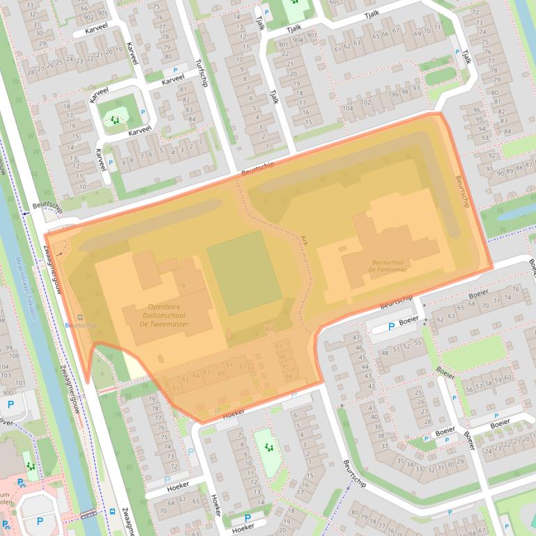Kaart van postcodegebied 1625CE.