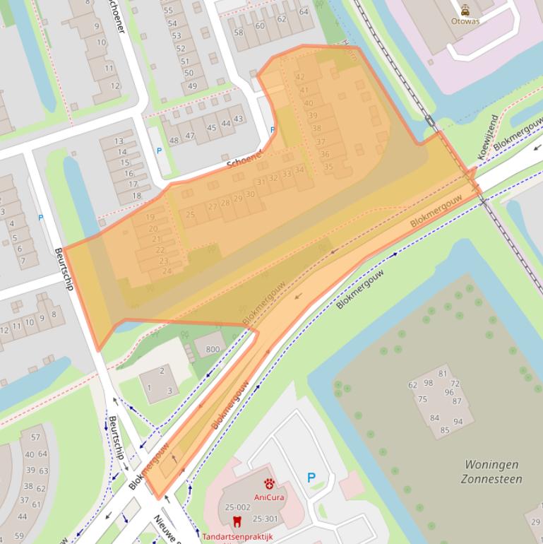 Kaart van postcodegebied 1625CV.