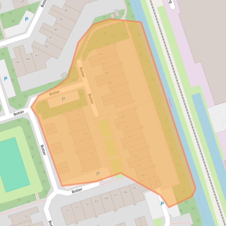 Kaart van postcodegebied 1625DD.