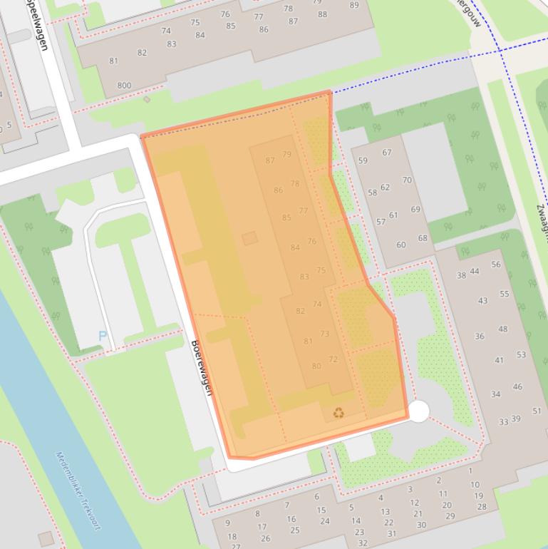 Kaart van postcodegebied 1625HD.