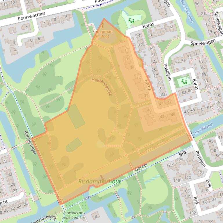 Kaart van postcodegebied 1625HP.