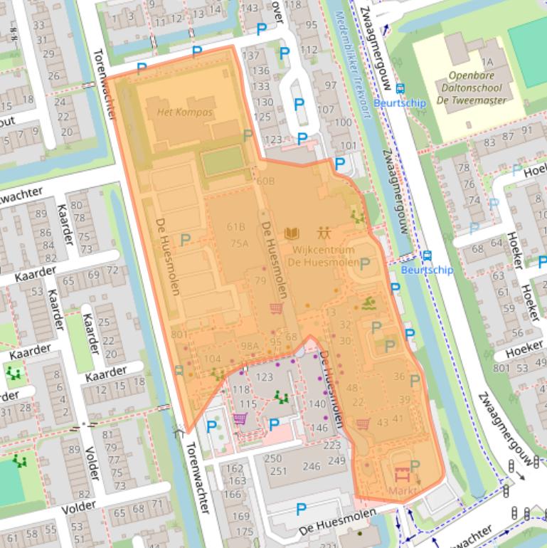 Kaart van postcodegebied 1625HZ.