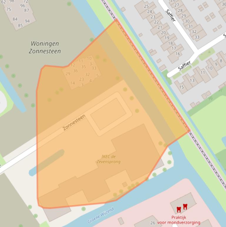 Kaart van postcodegebied 1625JZ.