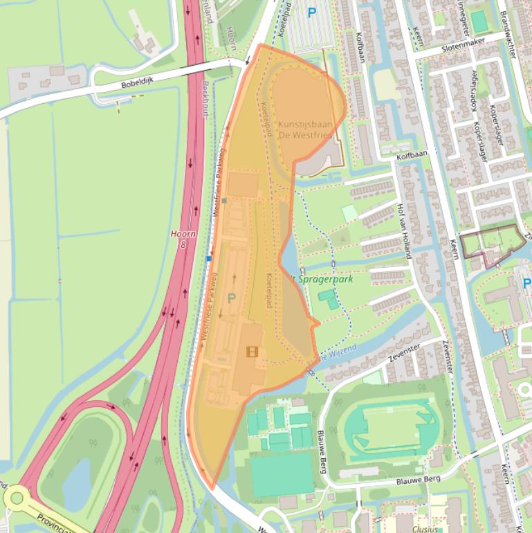 Kaart van postcodegebied 1625MA.
