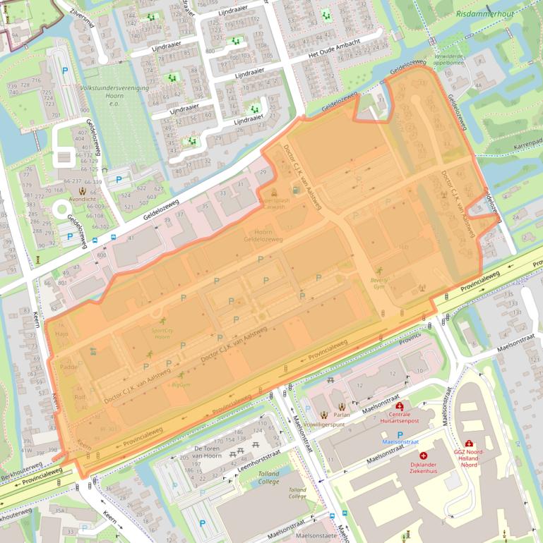 Kaart van postcodegebied 1625NV.