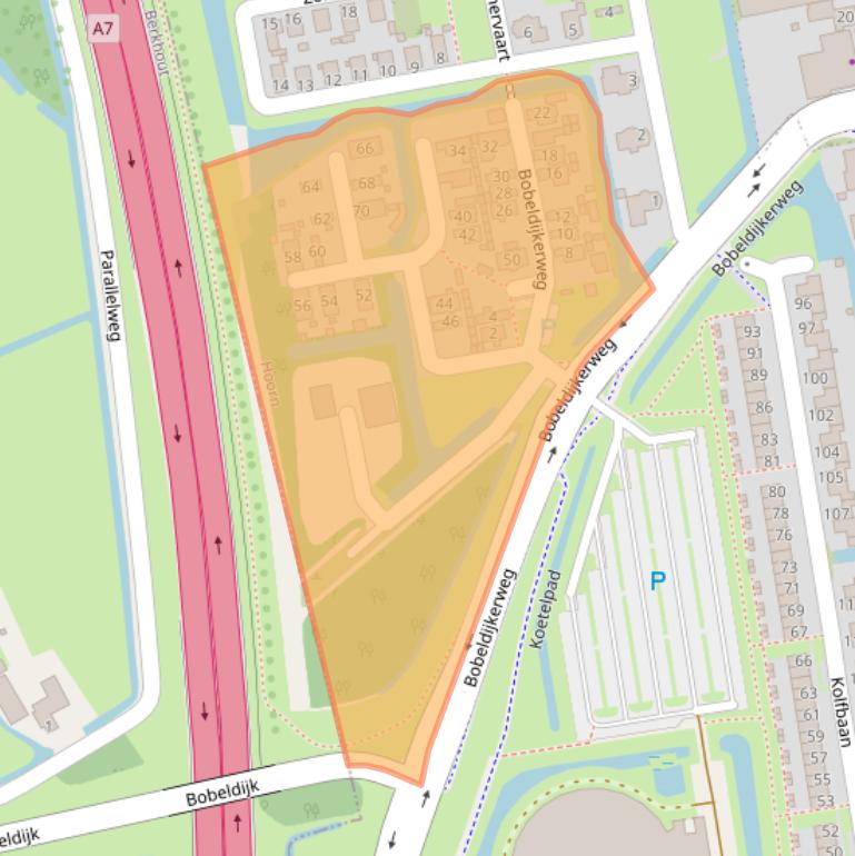 Kaart van postcodegebied 1625NZ.