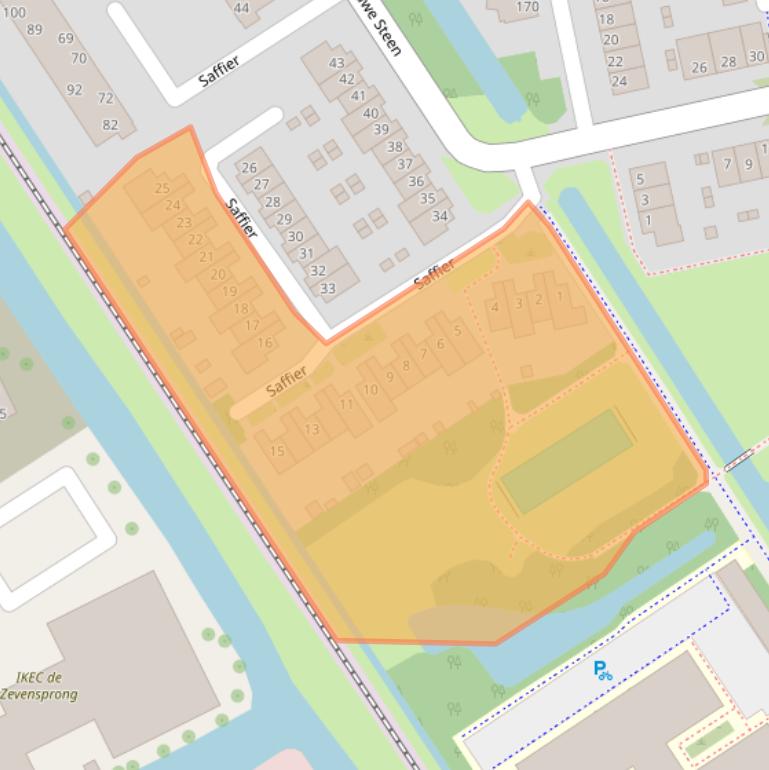 Kaart van postcodegebied 1625RA.