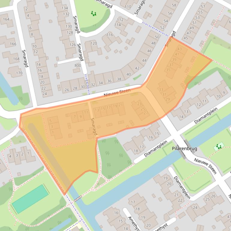 Kaart van postcodegebied 1625RE.
