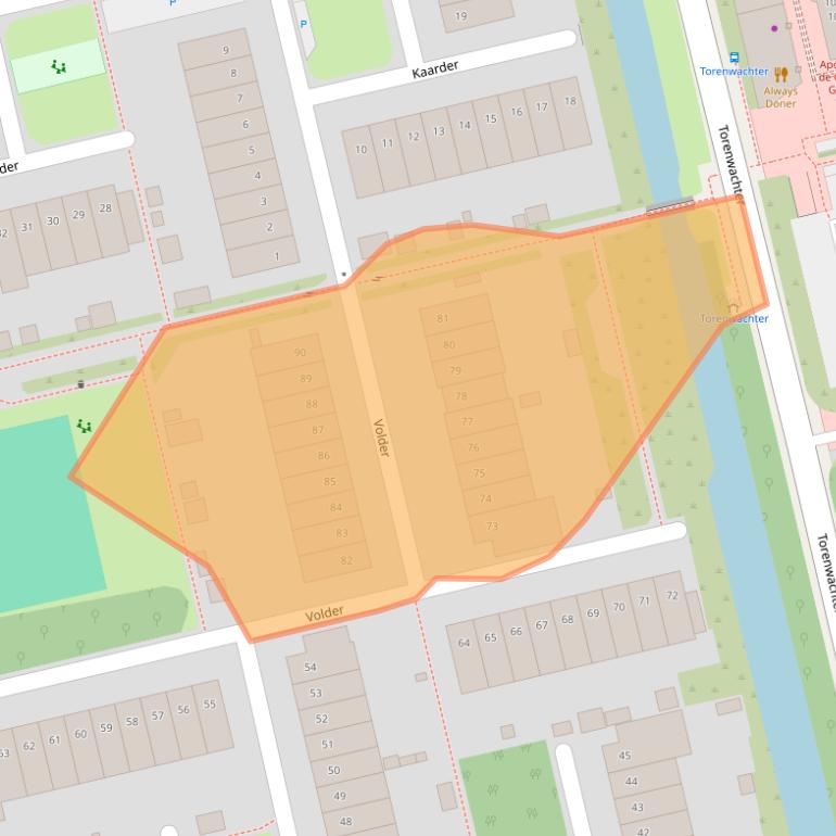 Kaart van postcodegebied 1625TG.