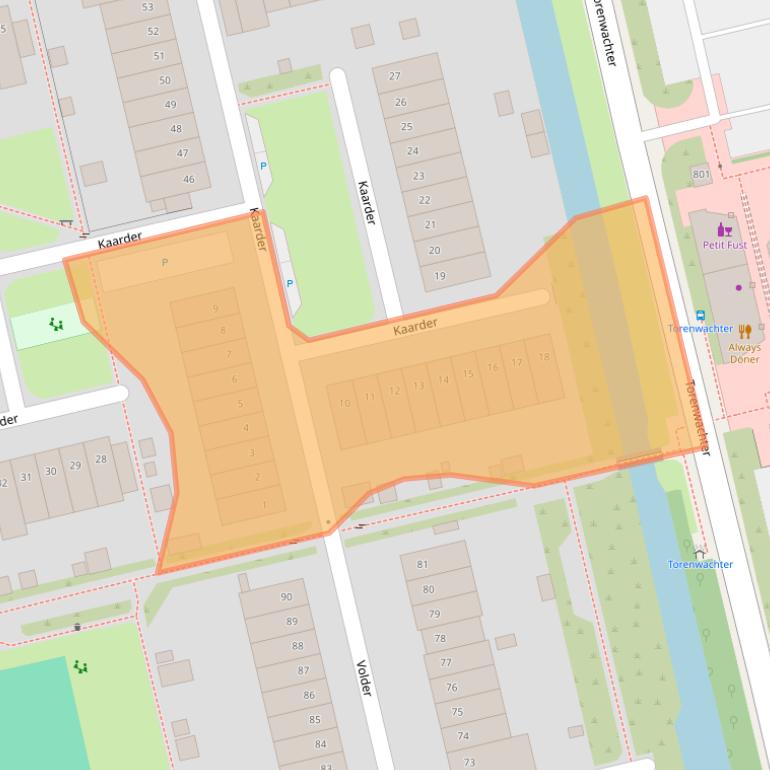 Kaart van postcodegebied 1625TH.