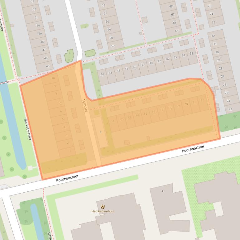Kaart van postcodegebied 1625VB.