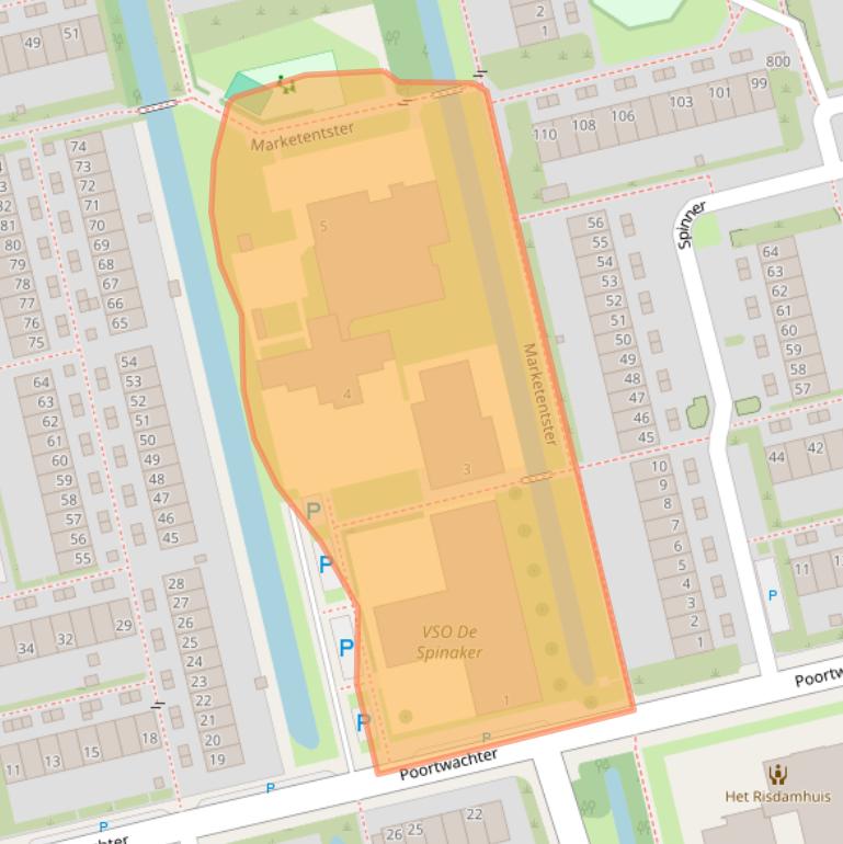 Kaart van postcodegebied 1625WB.