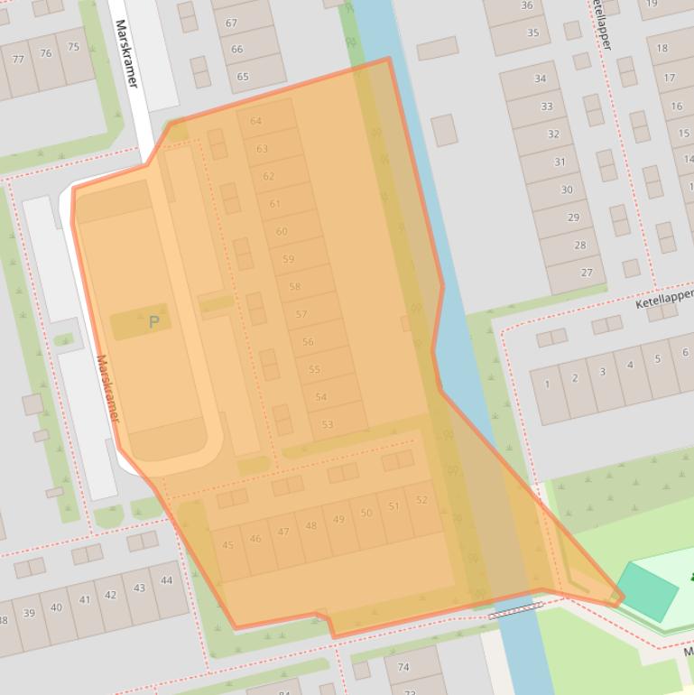 Kaart van postcodegebied 1625WJ.