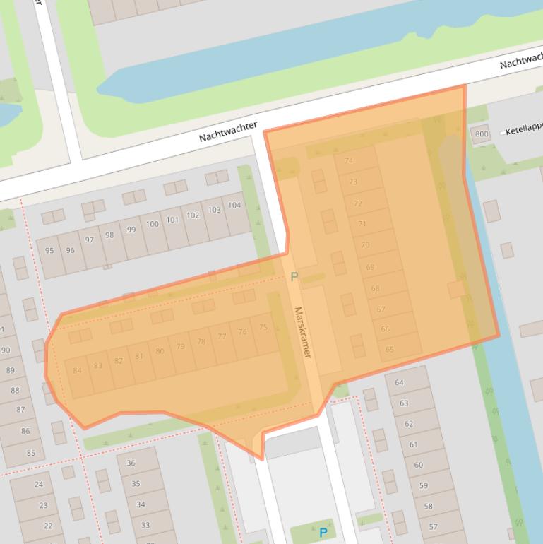 Kaart van postcodegebied 1625WK.
