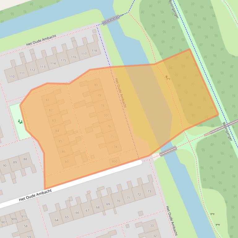 Kaart van postcodegebied 1625ZE.