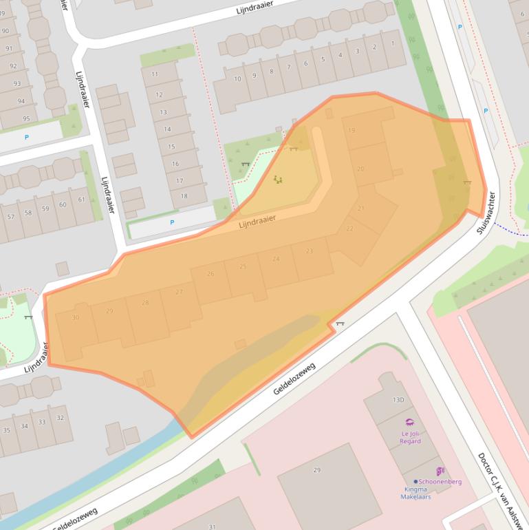 Kaart van postcodegebied 1625ZK.