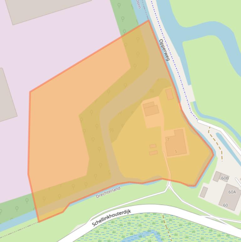 Kaart van postcodegebied 1627LA.