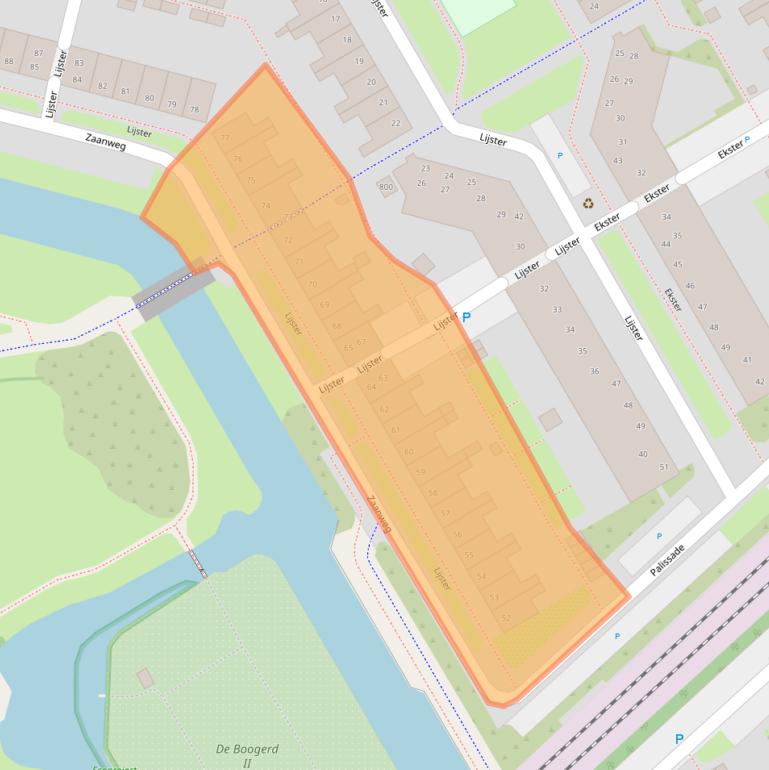 Kaart van postcodegebied 1628AM.