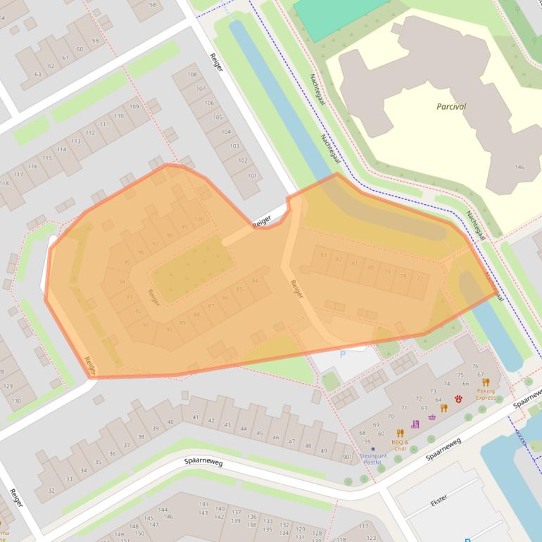 Kaart van postcodegebied 1628BD.