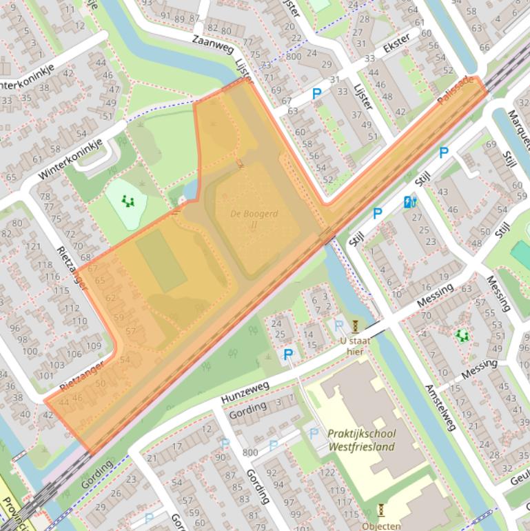 Kaart van postcodegebied 1628CN.