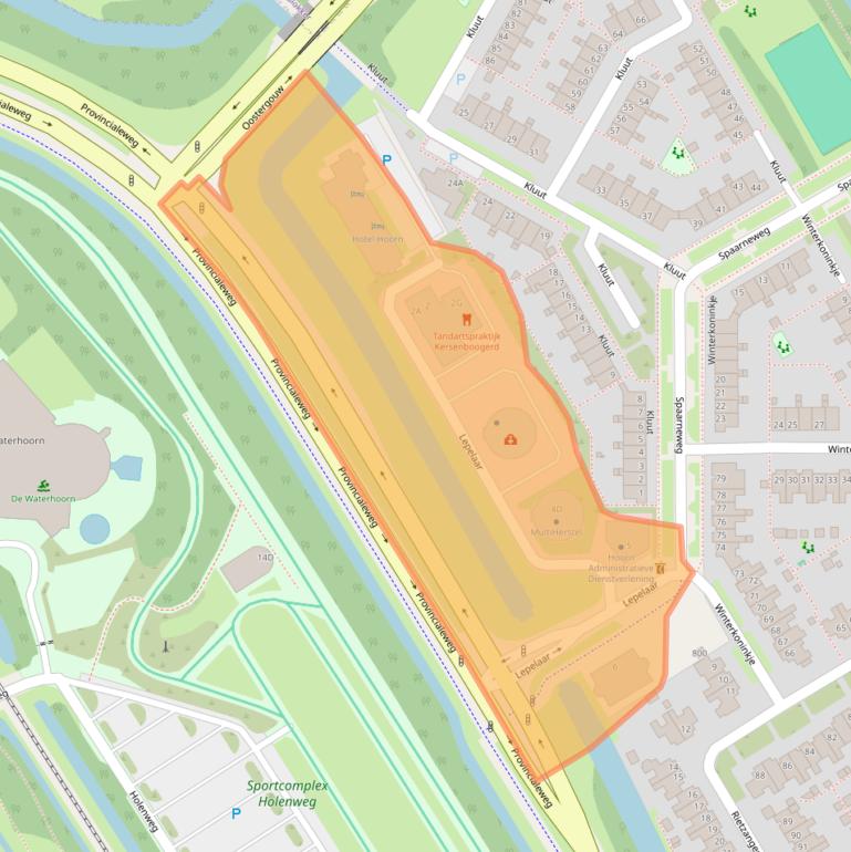 Kaart van postcodegebied 1628CZ.