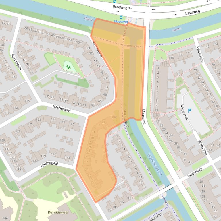 Kaart van postcodegebied 1628DB.