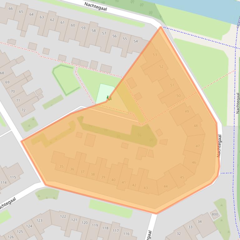 Kaart van postcodegebied 1628DC.