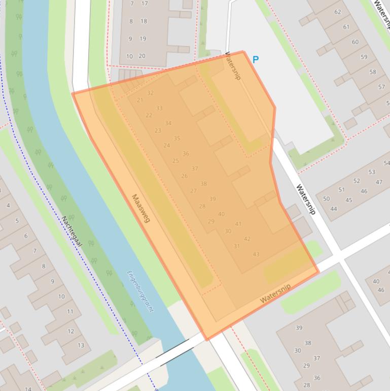 Kaart van postcodegebied 1628EB.