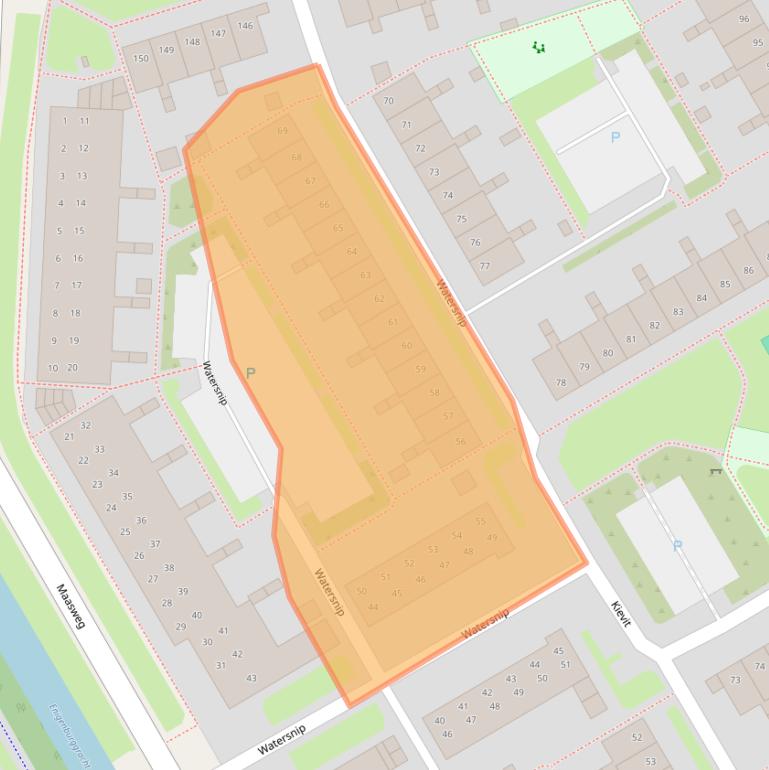 Kaart van postcodegebied 1628EC.