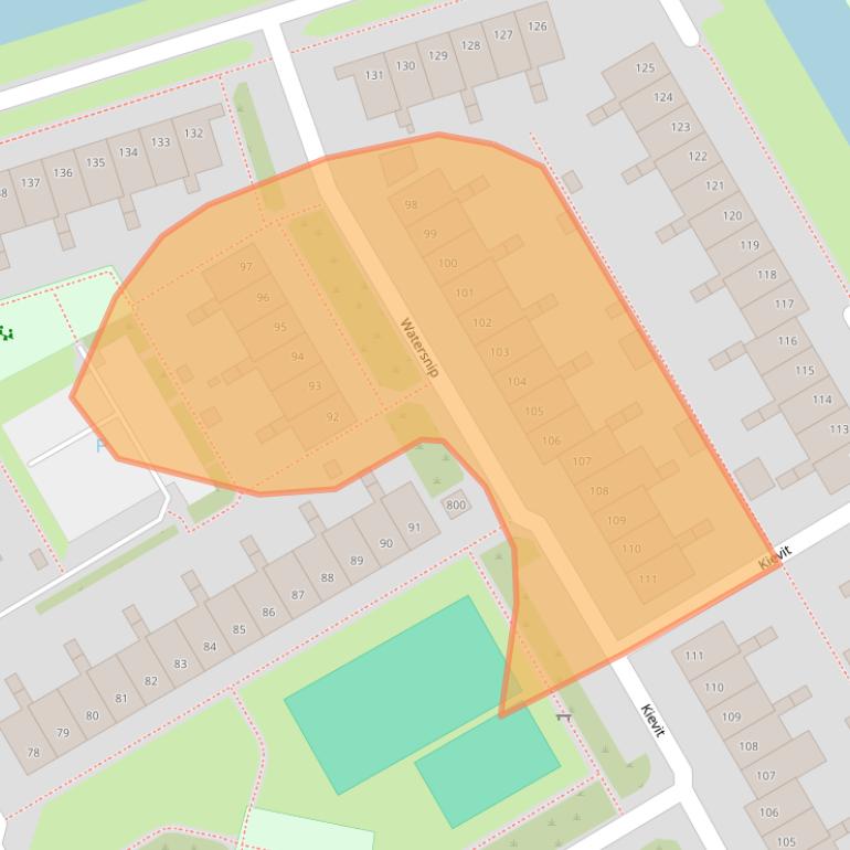 Kaart van postcodegebied 1628EE.