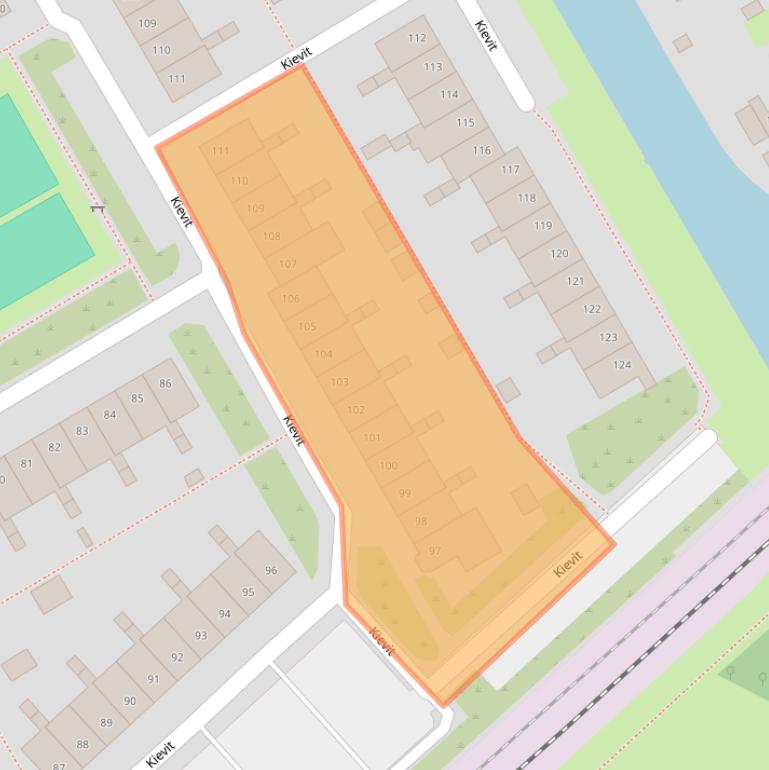 Kaart van postcodegebied 1628EP.