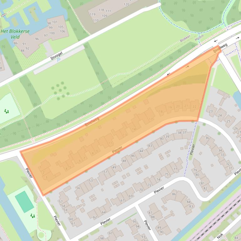 Kaart van postcodegebied 1628ES.