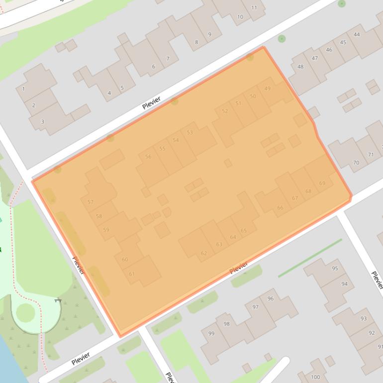 Kaart van postcodegebied 1628EV.