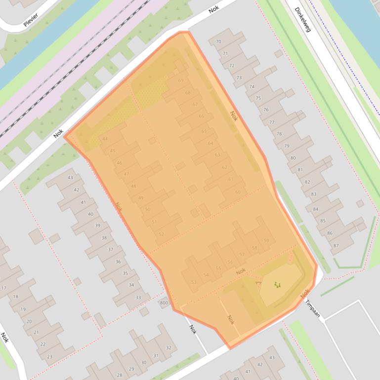 Kaart van postcodegebied 1628GC.