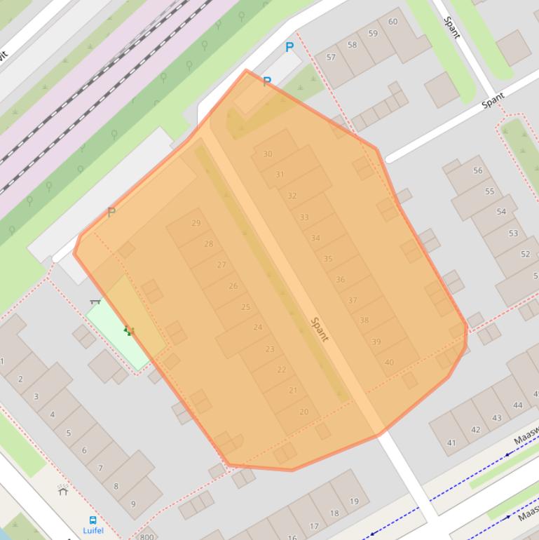 Kaart van postcodegebied 1628GK.