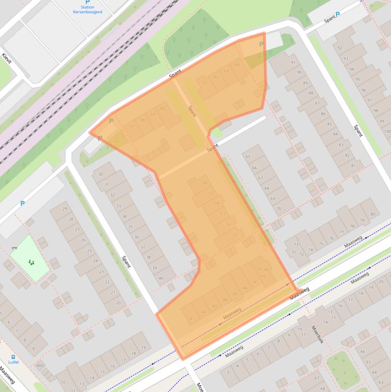 Kaart van postcodegebied 1628GL.