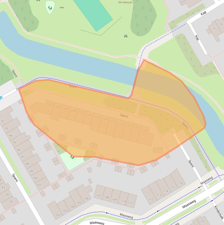 Kaart van postcodegebied 1628GR.