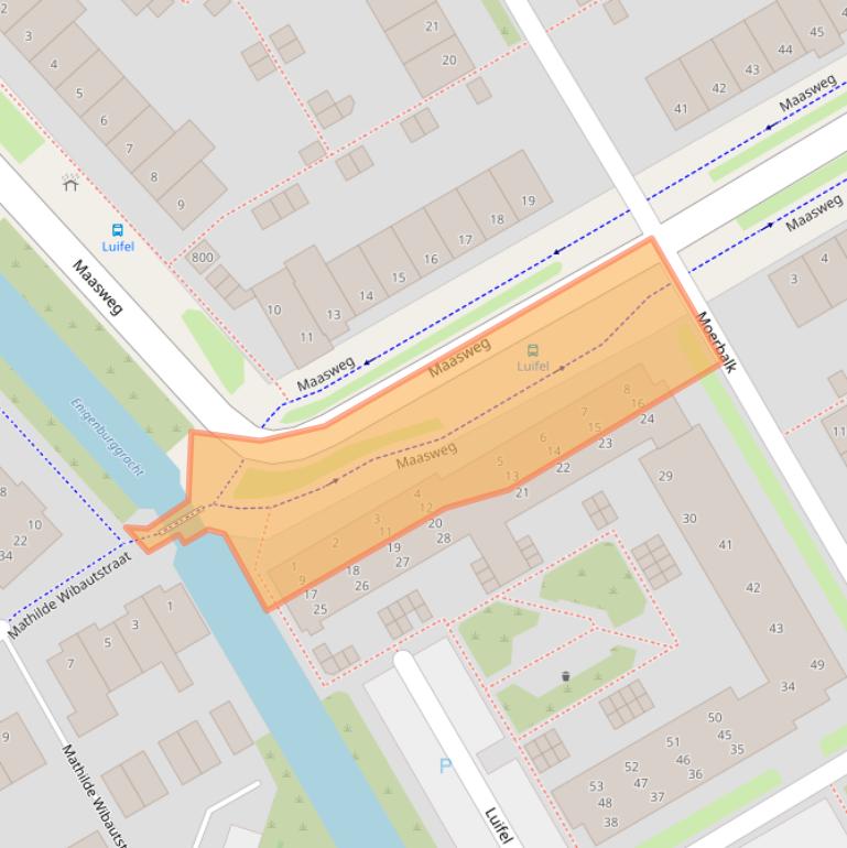 Kaart van postcodegebied 1628GS.