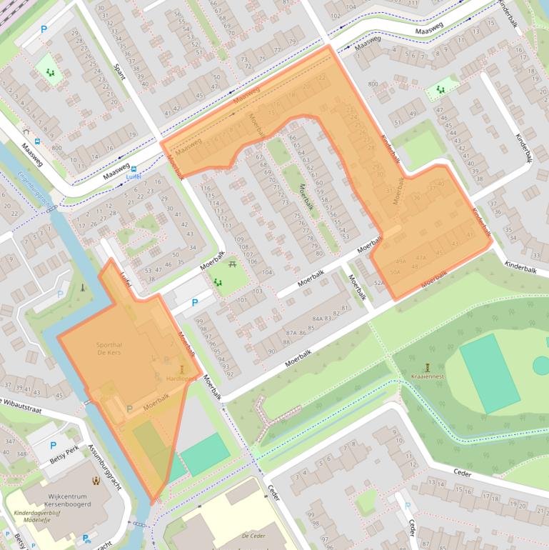 Kaart van postcodegebied 1628GW.