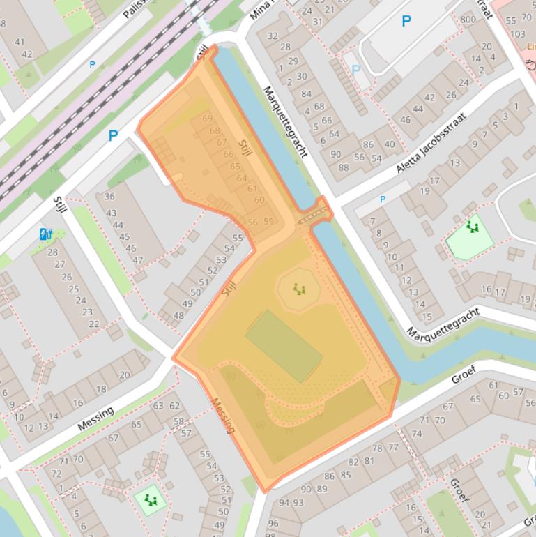 Kaart van postcodegebied 1628HD.