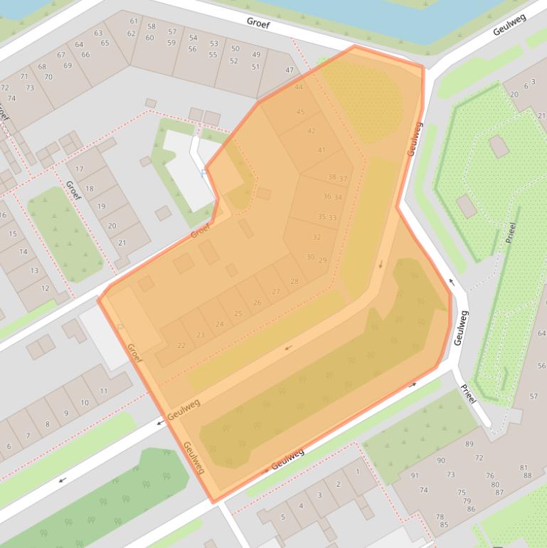 Kaart van postcodegebied 1628HL.