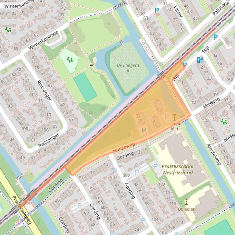 Kaart van postcodegebied 1628JK.